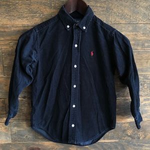 RALPH LAUREN Boys Button Down Corduroy Shirt- 7